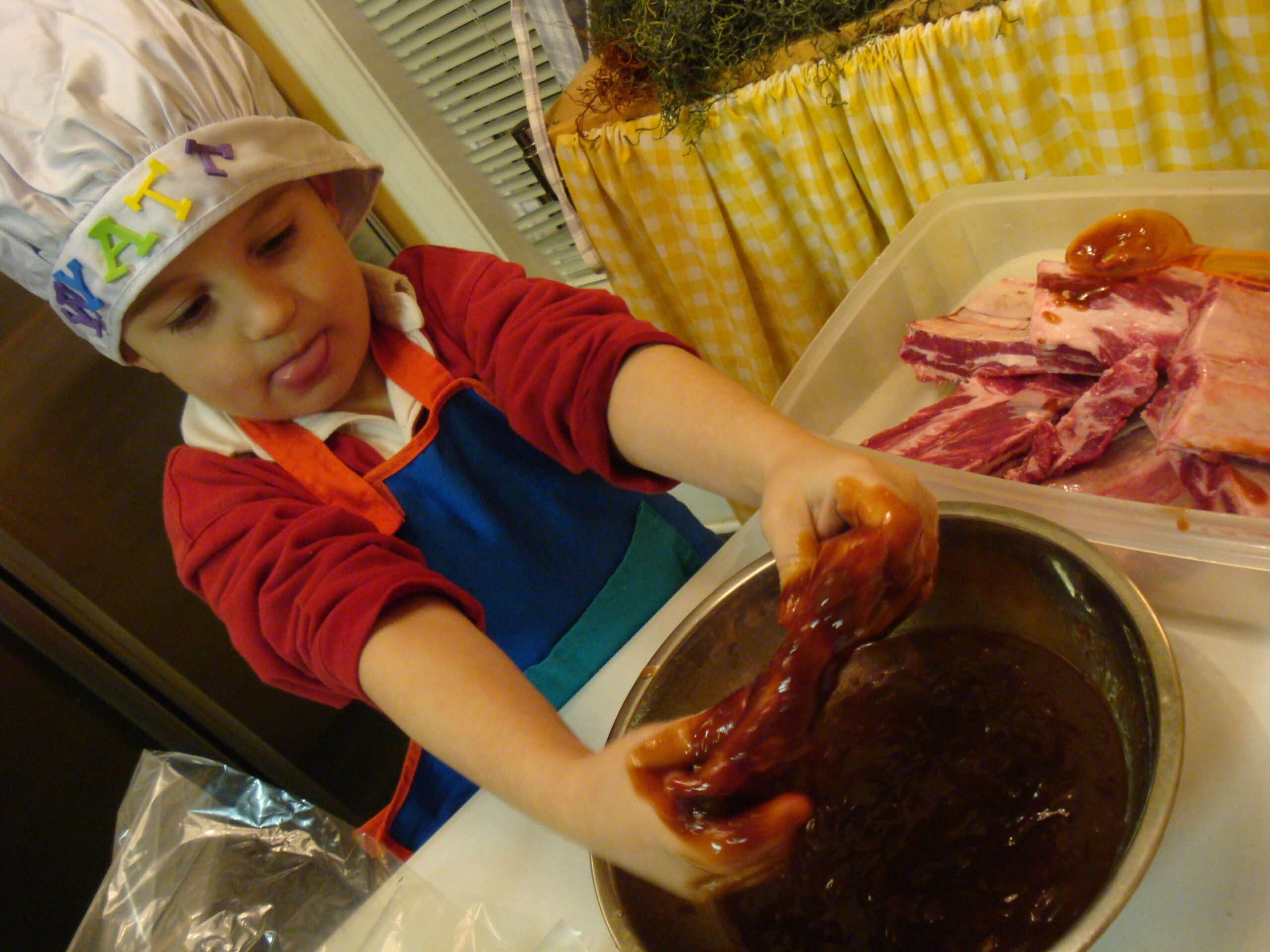 Wyatt Reid making beef ribs.