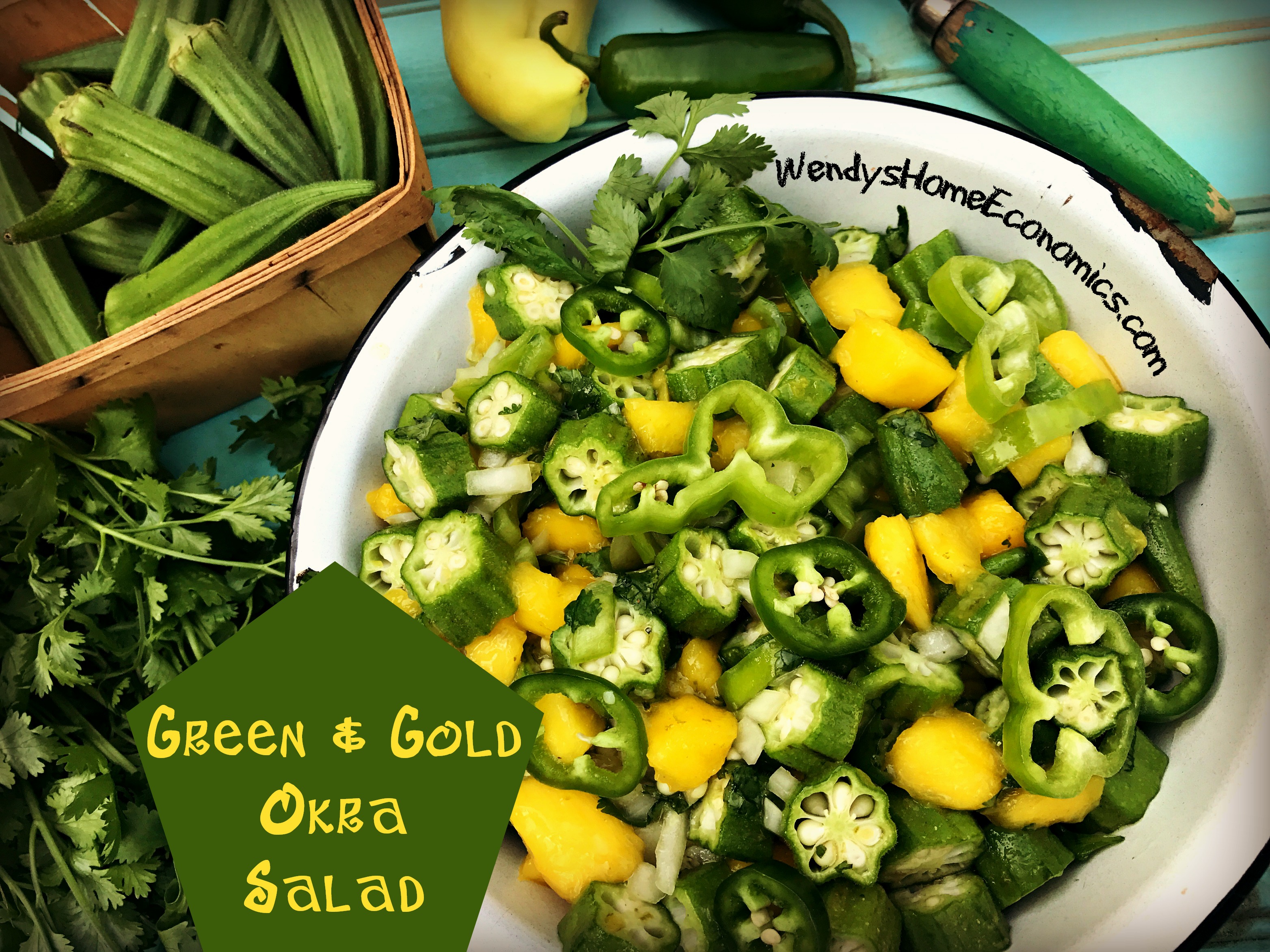 Green and Gold Okra Salad