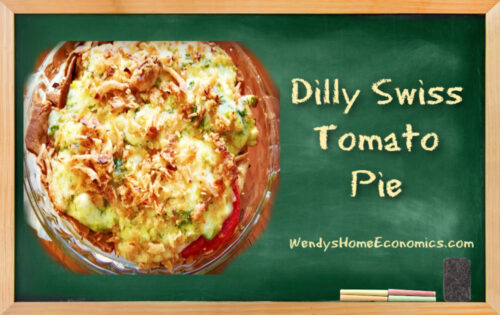 image of dill and swiss cheese tomato pie