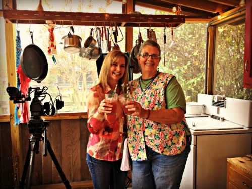 Filming Muscadine Grape Episode for Flavor, NC with Lisa