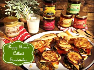 Peggy Rose's Peppy Jelly Collard Sandwiches