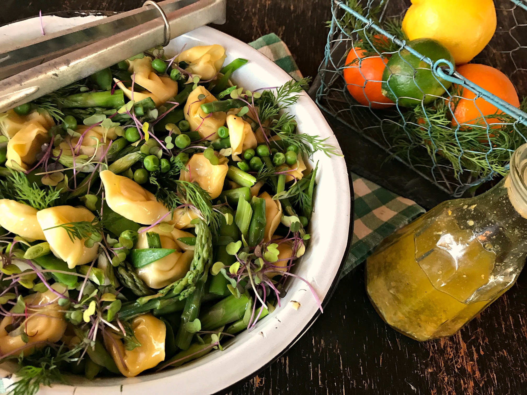 Spring Green Veggie-Pasta Salad with Citrus Vinaigrette