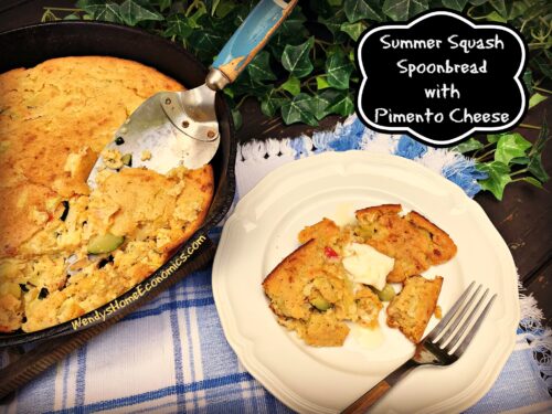Summer Squash Spoonbread with Pimento Cheese