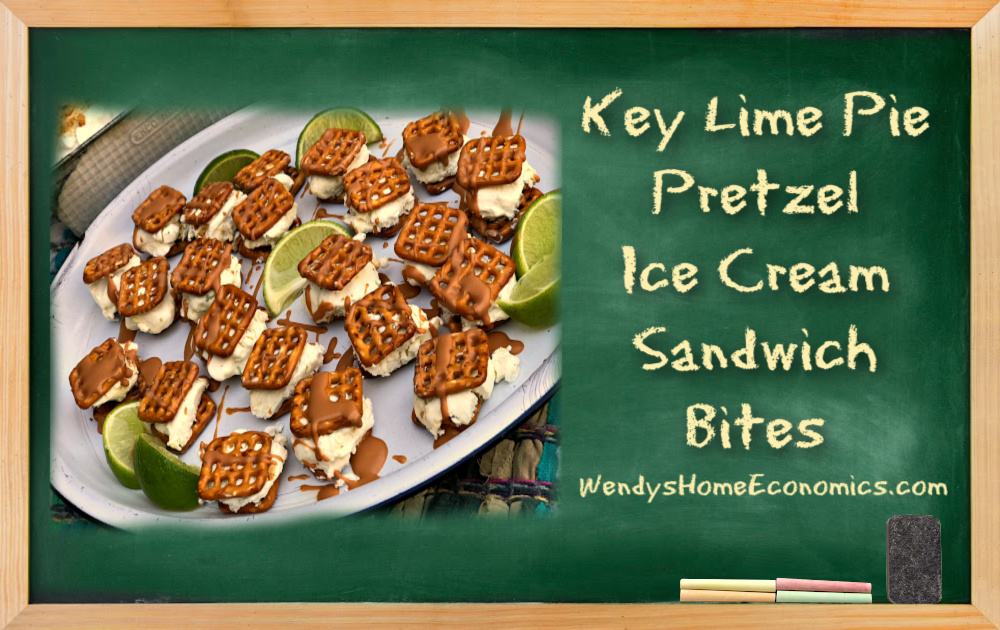 picture of key lime ice cream pretzel sandwich bites