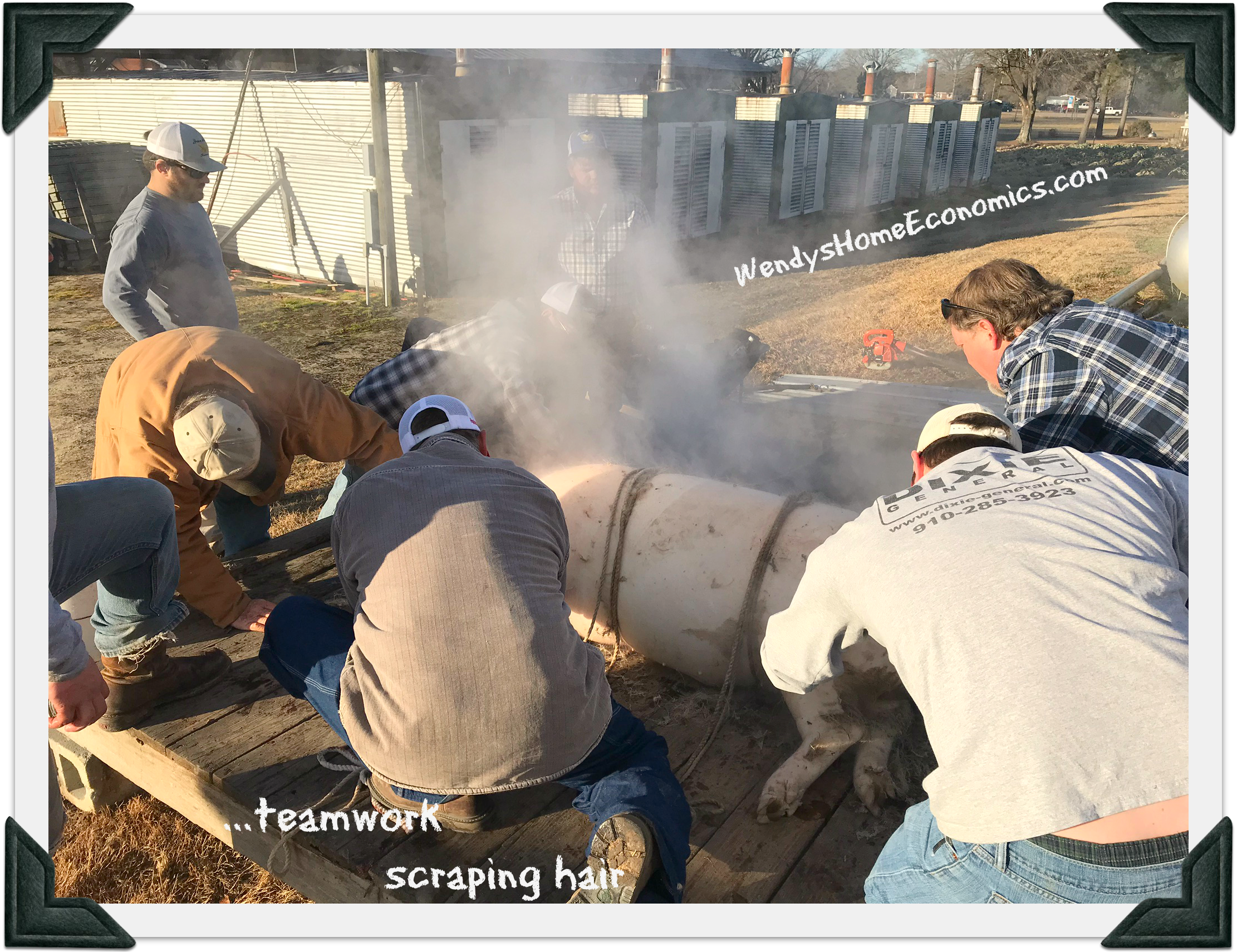 all hands on deck for fast hair scraping