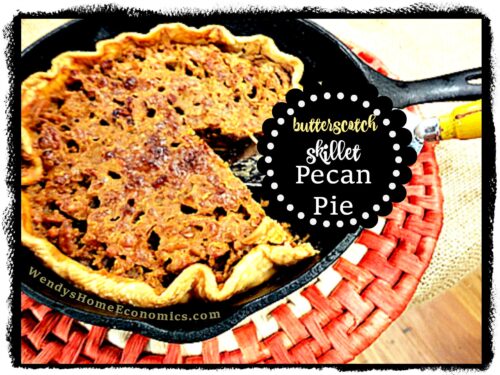 Butterscotch Pecan Skillet Pecan Pie