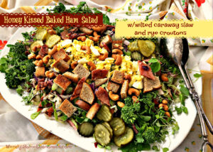 salad with ham baked with honey