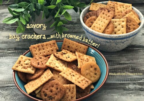 Savory Bay Crackers with browned butter