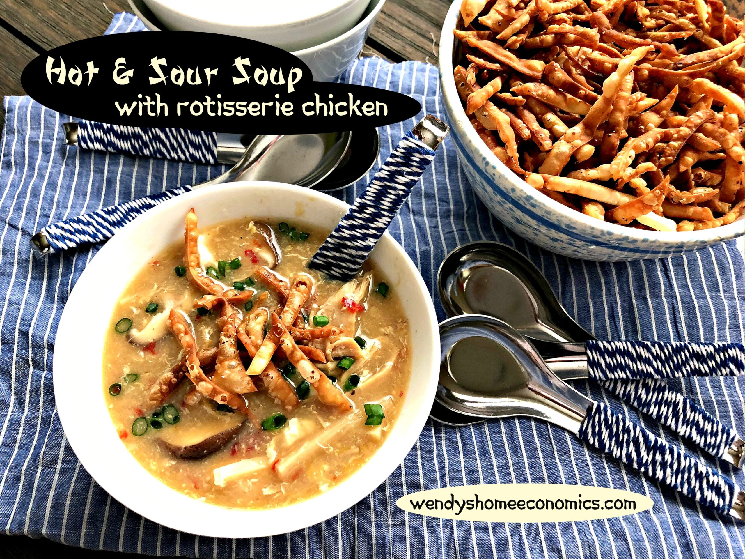 Hot and Sour Soup with Rotisserie Chicken