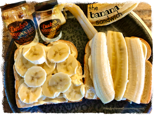 Banana Sandwich with Duke's Mayonnaise