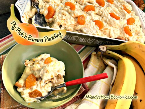 Pig Pick'n Banana Pudding