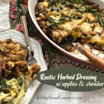 Rustic Herbed Dressing with apples and cheddar