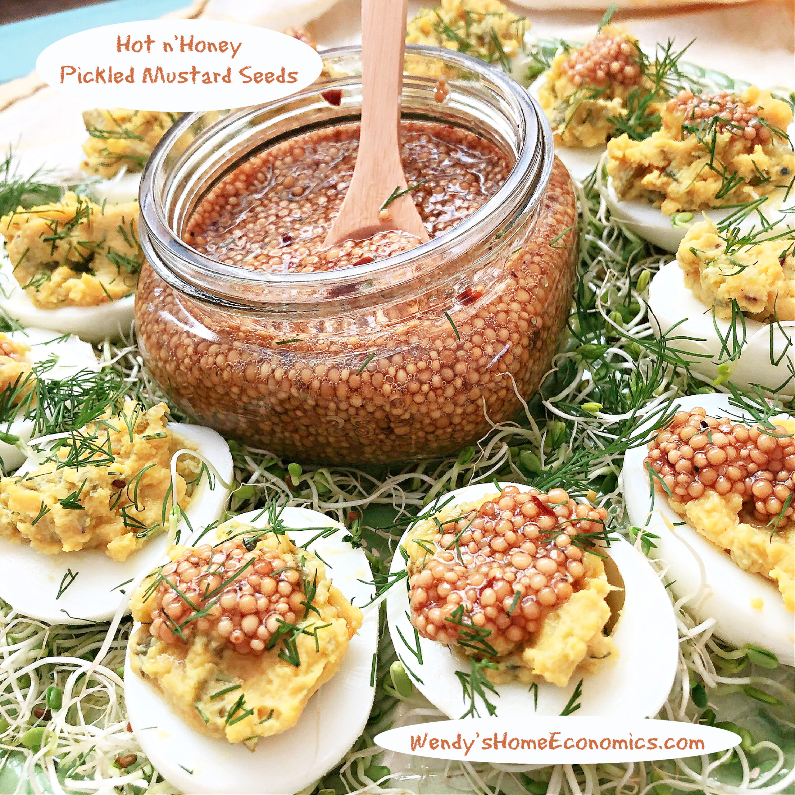 Hot n'Honey Pickled Mustard Seeds