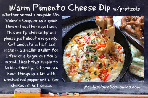 Warm Pimento Cheese Dip with Pretzels