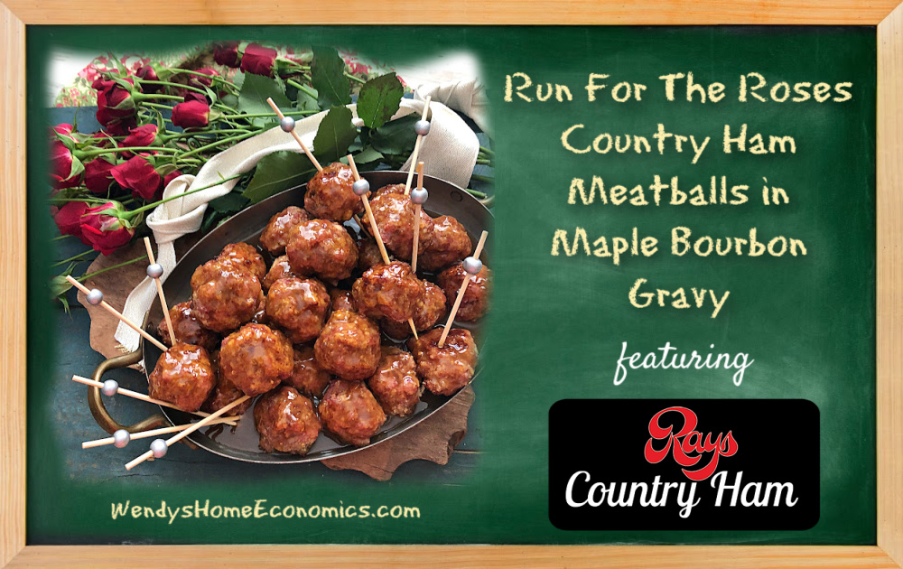 country ham meatballs in a maple bourbon gravy for kentucky derby parties
