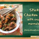 image of sticky chicken legs with orange marmalade