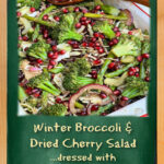 image of winter broccoli salad dressed with balsamic dijon