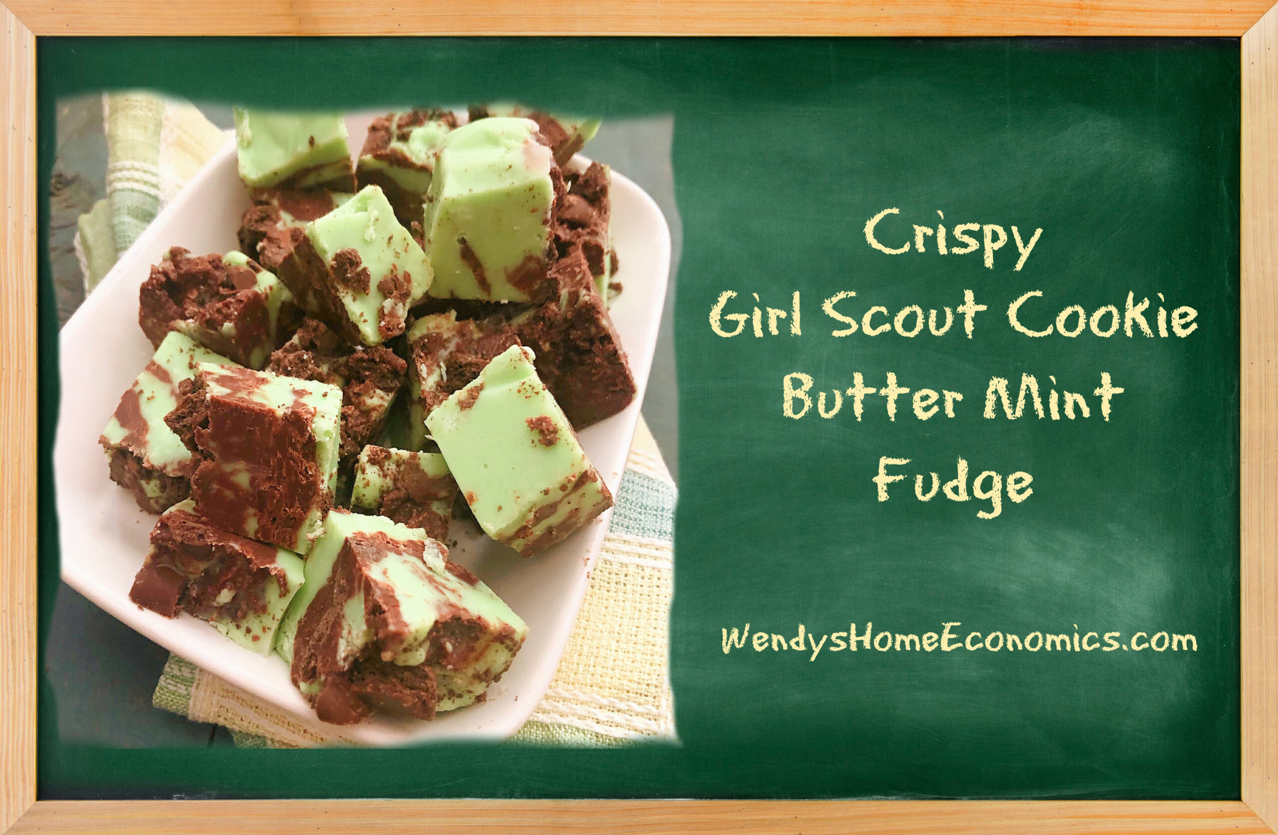 image of crispy girl scout cookie chocolate mint fudge