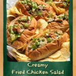 image of creamy friend chicken salad rolls