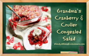 image of Grandma’s Cranberry Congealed Salad With Krispy Kreme crullers